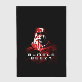 Постер с принтом BUMBLE BEEZY в Белгороде, 100% бумага
 | бумага, плотность 150 мг. Матовая, но за счет высокого коэффициента гладкости имеет небольшой блеск и дает на свету блики, но в отличии от глянцевой бумаги не покрыта лаком | Тематика изображения на принте: bamble | beezey | beezy | bumbl | bumble | бамбал | бамбл | бамблбизи | бизи | бумбл