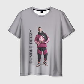 Мужская футболка 3D с принтом Bumble Beezy в Белгороде, 100% полиэфир | прямой крой, круглый вырез горловины, длина до линии бедер | bamble | beezey | beezy | bumbl | bumble | бамбал | бамбл | бамблбизи | бизи | бумбл