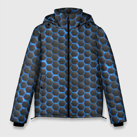 Мужская зимняя куртка 3D с принтом Броня в Белгороде, верх — 100% полиэстер; подкладка — 100% полиэстер; утеплитель — 100% полиэстер | длина ниже бедра, свободный силуэт Оверсайз. Есть воротник-стойка, отстегивающийся капюшон и ветрозащитная планка. 

Боковые карманы с листочкой на кнопках и внутренний карман на молнии. | бронь | броня | кибер бронь | кибер броня | кибербронь | киберброня | нано бронь | нано броня | нанобронь | наноброня | силовая броня | щит | экзо бронь | экзо броня | экзоброня | энергощит