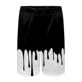 Детские спортивные шорты 3D с принтом Drop в Белгороде,  100% полиэстер
 | пояс оформлен широкой мягкой резинкой, ткань тянется
 | Тематика изображения на принте: белые | капля | черно белые | черные