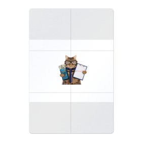 Магнитный плакат 2Х3 с принтом Кот в очках в Белгороде, Полимерный материал с магнитным слоем | 6 деталей размером 9*9 см | cat | график | деньги | калькулятор | кот | кот в очках