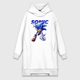 Платье-худи хлопок с принтом SONIC в Белгороде,  |  | animal | games | hedgehog | sega | sonic | speed | speed sonic | быстрый ёж | ёж | ёжик | игры | персонаж | сега | синий ёж | скорость | соник