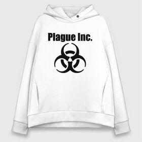 Женское худи Oversize хлопок с принтом PLAGUE INC - (КОРОНАВИРУС) в Белгороде, френч-терри — 70% хлопок, 30% полиэстер. Мягкий теплый начес внутри —100% хлопок | боковые карманы, эластичные манжеты и нижняя кромка, капюшон на магнитной кнопке | coronavirus | plague inc | plague inc: evolved | вирус в китае | кнр | коронавирус | плагуе инк | плагуе инк: эволвед | эпидемия