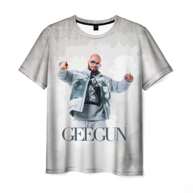 Мужская футболка 3D с принтом Джиган в Белгороде, 100% полиэфир | прямой крой, круглый вырез горловины, длина до линии бедер | geegun | rap | джиган | музыка | реп | репер | хип хоп