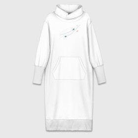 Платье удлиненное хлопок с принтом Flight track в Белгороде,  |  | авиация | пилот | самолет | стюардесса
