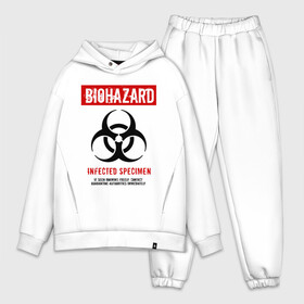 Мужской костюм хлопок OVERSIZE с принтом Biohazard в Белгороде,  |  | 2019 ncov | biohazard | coronavirus | covid 19 | quarantine | болезнь | вирус | карантин | коронавирус | коронавирусная инфекция | эпидемия