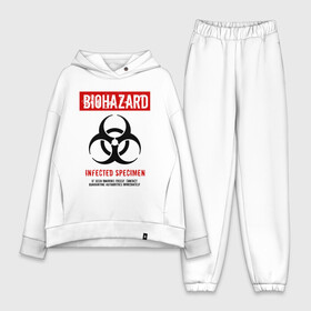 Женский костюм хлопок Oversize с принтом Biohazard в Белгороде,  |  | 2019 ncov | biohazard | coronavirus | covid 19 | quarantine | болезнь | вирус | карантин | коронавирус | коронавирусная инфекция | эпидемия