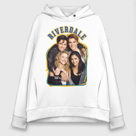 Женское худи Oversize хлопок с принтом Riverdale heroes в Белгороде, френч-терри — 70% хлопок, 30% полиэстер. Мягкий теплый начес внутри —100% хлопок | боковые карманы, эластичные манжеты и нижняя кромка, капюшон на магнитной кнопке | Тематика изображения на принте: go bulldogs | jughead | pop s | riverdale | vdgerir