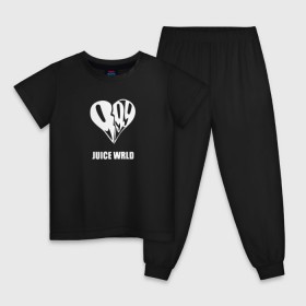 Детская пижама хлопок с принтом JUICE WRLD. в Белгороде, 100% хлопок |  брюки и футболка прямого кроя, без карманов, на брюках мягкая резинка на поясе и по низу штанин
 | 