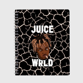 Тетрадь с принтом Juice WRLD в Белгороде, 100% бумага | 48 листов, плотность листов — 60 г/м2, плотность картонной обложки — 250 г/м2. Листы скреплены сбоку удобной пружинной спиралью. Уголки страниц и обложки скругленные. Цвет линий — светло-серый
 | eminem | godzilla | juice wrld | rap | американский рэпер | годзила | зарубежный реп | маршалл брюс мэтерс | музыка | реп | рэпер | эминем