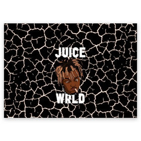 Поздравительная открытка с принтом Juice WRLD. в Белгороде, 100% бумага | плотность бумаги 280 г/м2, матовая, на обратной стороне линовка и место для марки
 | eminem | godzilla | juice wrld | rap | американский рэпер | годзила | зарубежный реп | маршалл брюс мэтерс | музыка | реп | рэпер | эминем
