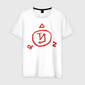 Мужская футболка хлопок с принтом Angel Banishing Sigil в Белгороде, 100% хлопок | прямой крой, круглый вырез горловины, длина до линии бедер, слегка спущенное плечо. | supernatural | vdzabma | сверхъестественное