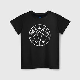 Детская футболка хлопок с принтом Devils Trap (White) в Белгороде, 100% хлопок | круглый вырез горловины, полуприлегающий силуэт, длина до линии бедер | supernatural | vdzabma | сверхъестественное