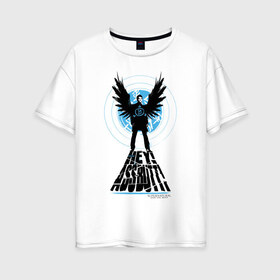 Женская футболка хлопок Oversize с принтом Castiel - Hey Assbutt в Белгороде, 100% хлопок | свободный крой, круглый ворот, спущенный рукав, длина до линии бедер
 | castiel | supernatural | vdzabma | кастиэль | сверхъестественное