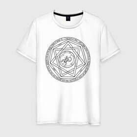 Мужская футболка хлопок с принтом Supernatural Heptagram в Белгороде, 100% хлопок | прямой крой, круглый вырез горловины, длина до линии бедер, слегка спущенное плечо. | supernatural | vdzabma | сверхъестественное