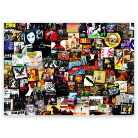 Поздравительная открытка с принтом Альбомы лучших РОК групп в Белгороде, 100% бумага | плотность бумаги 280 г/м2, матовая, на обратной стороне линовка и место для марки
 | Тематика изображения на принте: ac | beatles | clash | day | dc | floyd | green | korn | marshmello | music | nirvana | punk | rammstein | rock | sabaton | slayer | slipknot | toxic | альбом | альбомы | группы | лучшие | музыка | нирвана | рок