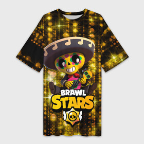 Платье-футболка 3D с принтом Brawl Stars Poco в Белгороде,  |  | brawl | brawl stars | brawlstars | brawl_stars | jessie | poco | бравл | бравлстарс | поко
