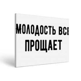 Холст прямоугольный с принтом Молодость в Белгороде, 100% ПВХ |  | круто | макс корж | молодежно | молодость | надпись | песня | популярно | сообщение | текст | фраза