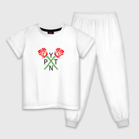 Детская пижама хлопок с принтом PAYTON MOORMEIER (НА СПИНЕ) в Белгороде, 100% хлопок |  брюки и футболка прямого кроя, без карманов, на брюках мягкая резинка на поясе и по низу штанин
 | Тематика изображения на принте: flower | payton moormeier | roses | tiktok | блогер | пейтон | пейтон моормиер | розы | тикток | тиктокер | цветы | ютубер
