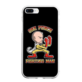 Чехол для iPhone 7Plus/8 Plus матовый с принтом ONE-PUNCH MAN в Белгороде, Силикон | Область печати: задняя сторона чехла, без боковых панелей | one punch man | onepunchman | oppai | saitama | ван панч мен | ванпанчмен | макото миядзаки | сайтама | человек один удар