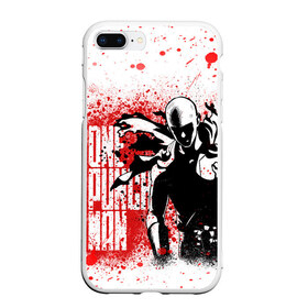 Чехол для iPhone 7Plus/8 Plus матовый с принтом ONE-PUNCH MAN в Белгороде, Силикон | Область печати: задняя сторона чехла, без боковых панелей | one punch man | onepunchman | oppai | saitama | ван панч мен | ванпанчмен | макото миядзаки | сайтама | человек один удар