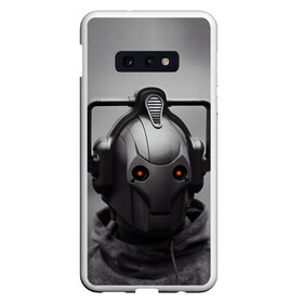 Чехол для Samsung S10E с принтом CYBERMAN в Белгороде, Силикон | Область печати: задняя сторона чехла, без боковых панелей | david tennant | doctor who | jodie whittaker | matt smith | space | tardis | time | время | девид теннант | джоди уиттакер | доктор | доктор кто | космос | мэтт смит | тардис