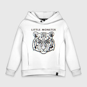 Детское худи Oversize хлопок с принтом Little Monster в Белгороде, френч-терри — 70% хлопок, 30% полиэстер. Мягкий теплый начес внутри —100% хлопок | боковые карманы, эластичные манжеты и нижняя кромка, капюшон на магнитной кнопке | rock | royal blood | бен тетчер | королевская кровь | майк керр | рок | рок дуэт | рок музыка | рокеры