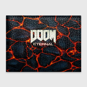 Обложка для студенческого билета с принтом DOOM: ETERNAL. в Белгороде, натуральная кожа | Размер: 11*8 см; Печать на всей внешней стороне | Тематика изображения на принте: doom | doom eternal | game | дум | игра