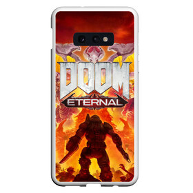 Чехол для Samsung S10E с принтом DOOM Eternal в Белгороде, Силикон | Область печати: задняя сторона чехла, без боковых панелей | doom eternal | esport | game | дорога в ад | дум | дум энтернал | игра | кибердемон | киберспорт | тир