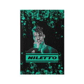 Обложка для паспорта матовая кожа с принтом NILETTO. в Белгороде, натуральная матовая кожа | размер 19,3 х 13,7 см; прозрачные пластиковые крепления | niletto | rap | данила прытков | любимка | музыка | нилетто | певец | реп