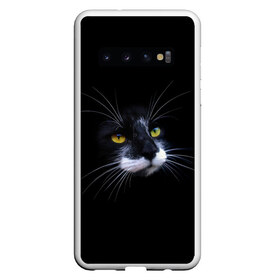 Чехол для Samsung Galaxy S10 с принтом Кот в Белгороде, Силикон | Область печати: задняя сторона чехла, без боковых панелей | Тематика изображения на принте: animal | animals | beast | black | cat | kitten | британец | британка | животное | животные | зверек | зверь | кот | котейка | котенок | котики | котэ | кошка | кошки | черная