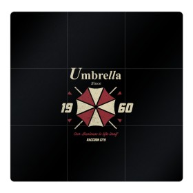 Магнитный плакат 3Х3 с принтом Umbrella Corporation в Белгороде, Полимерный материал с магнитным слоем | 9 деталей размером 9*9 см | 2 | biohazard | claire | evil | horror | raccoon | resident | survival | t virus | t вирус | выживание | зла | кеннеди | клэр | леон | обитель | раккун | редфилд | скотт | ужас