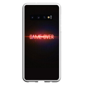 Чехол для Samsung Galaxy S10 с принтом Маска Game Over в Белгороде, Силикон | Область печати: задняя сторона чехла, без боковых панелей | biohazard | game over | биохазард | болезнь | вирусы | завершение | конец | конец игры | коронавирус | лицо | маска | накидка | распиратор | респиратор | рот | ухань | эпидемия