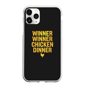Чехол для iPhone 11 Pro Max матовый с принтом Pubg Top #1 в Белгороде, Силикон |  | Тематика изображения на принте: chicken | dinner | guns | mobile | pubg | top 1 | winner | пабг