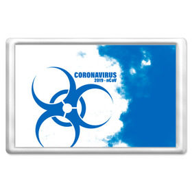 Магнит 45*70 с принтом Coronavirus 2019 - nCoV в Белгороде, Пластик | Размер: 78*52 мм; Размер печати: 70*45 | 2019   ncov | coronavirus | covid | covid 19 | ncov | virus | арт | биологическая опасность | болезнь | вирус | знак | карантин | корона | коронавирус | короновирус | мем | мой руки | оставайся дома | пандемия | помой руки