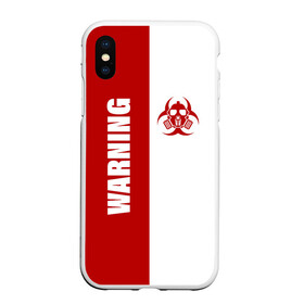 Чехол для iPhone XS Max матовый с принтом Warning Virus в Белгороде, Силикон | Область печати: задняя сторона чехла, без боковых панелей | 2019   ncov | coronavirus | covid | covid 19 | ncov | virus | арт | биологическая опасность | болезнь | вирус | знак | карантин | корона | коронавирус | короновирус | мем | мой руки | оставайся дома | пандемия | помой руки