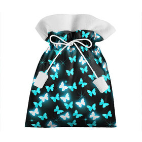 Подарочный 3D мешок с принтом Бабочки в Белгороде, 100% полиэстер | Размер: 29*39 см | Тематика изображения на принте: бабочка | бабочки | модная | неон | с бабочками | стильная