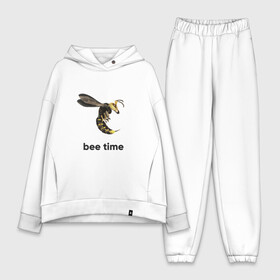 Женский костюм хлопок Oversize с принтом Bee time в Белгороде,  |  | bee | bee time | sting | tranimals | wings | жало | оса | пчела | шершень