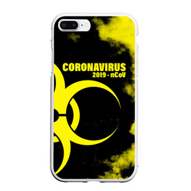 Чехол для iPhone 7Plus/8 Plus матовый с принтом Coronavirus 2019 - nCoV в Белгороде, Силикон | Область печати: задняя сторона чехла, без боковых панелей | 2019   ncov | coronavirus | covid | covid 19 | ncov | virus | арт | биологическая опасность | болезнь | вирус | знак | карантин | корона | коронавирус | короновирус | мем | мой руки | оставайся дома | пандемия | помой руки