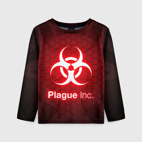 Детский лонгслив 3D с принтом PLAGUE INC в Белгороде, 100% полиэстер | длинные рукава, круглый вырез горловины, полуприлегающий силуэт
 | inc evolved | plague evolved | plague inc | plague inc evolved | plague пк. | игра вирус