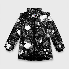 Зимняя куртка для девочек 3D с принтом Benzo Gang - Big Baby Tape в Белгороде, ткань верха — 100% полиэстер; подклад — 100% полиэстер, утеплитель — 100% полиэстер. | длина ниже бедра, удлиненная спинка, воротник стойка и отстегивающийся капюшон. Есть боковые карманы с листочкой на кнопках, утяжки по низу изделия и внутренний карман на молнии. 

Предусмотрены светоотражающий принт на спинке, радужный светоотражающий элемент на пуллере молнии и на резинке для утяжки. | baby | big | dj tape | dragonborn | freestyle | hoodrich tales | music | tape | wow tv | биг бейби | егор | клип | музыка | олегович | ракитин | тейп