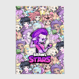 Постер с принтом BrawlStars Girls (Oko) в Белгороде, 100% бумага
 | бумага, плотность 150 мг. Матовая, но за счет высокого коэффициента гладкости имеет небольшой блеск и дает на свету блики, но в отличии от глянцевой бумаги не покрыта лаком | 8 | bit | brawl | brawlstars | bs | emz | girls | oko | stars | virus | бит | бравл | бравлеры | бравлстарс | бравлы | браво | бровл | броул | броулбол | бс | вирус | герои | девочки | емз | емс | игра | мультик | мумия | образ | око | пер