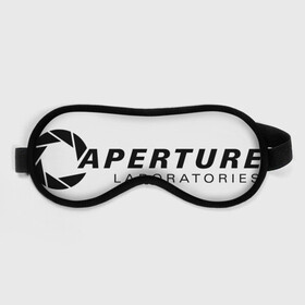 Маска для сна 3D с принтом Aperture Science логотип в Белгороде, внешний слой — 100% полиэфир, внутренний слой — 100% хлопок, между ними — поролон |  | aperture science | half life | portal | valve | валв | портал | халф лайф