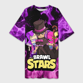 Платье-футболка 3D с принтом BRAWL STARS MORTIS в Белгороде,  |  | Тематика изображения на принте: brawl stars | brawl stars mortis | brawler | emz | mortis | tara | бравл старз | бравлер | мортис | тара | эмз