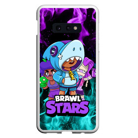 Чехол для Samsung S10E с принтом BRAWL STARS LEON SHARK в Белгороде, Силикон | Область печати: задняя сторона чехла, без боковых панелей | brawl stars | brawl stars leon shark | brawler | emz | leon | rosa | акула леон | бравл старз | бравлер | леон | роза | эмз