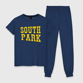 Женская пижама хлопок с принтом SOUTH PARK в Белгороде, 100% хлопок | брюки и футболка прямого кроя, без карманов, на брюках мягкая резинка на поясе и по низу штанин | south park | американская культура | американский мультсериал | колорадо | пародия | саус парк | саут парк | черный юмор | четыре мальчика | шоу | южный парк