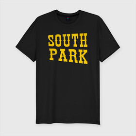 Мужская футболка хлопок Slim с принтом SOUTH PARK. в Белгороде, 92% хлопок, 8% лайкра | приталенный силуэт, круглый вырез ворота, длина до линии бедра, короткий рукав | south park | американская культура | американский мультсериал | колорадо | пародия | саус парк | саут парк | черный юмор | четыре мальчика | шоу | южный парк