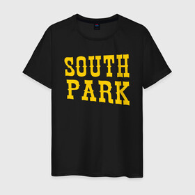 Мужская футболка хлопок с принтом SOUTH PARK. в Белгороде, 100% хлопок | прямой крой, круглый вырез горловины, длина до линии бедер, слегка спущенное плечо. | south park | американская культура | американский мультсериал | колорадо | пародия | саус парк | саут парк | черный юмор | четыре мальчика | шоу | южный парк