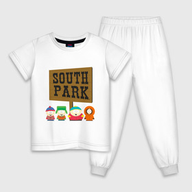 Детская пижама хлопок с принтом South Park. в Белгороде, 100% хлопок |  брюки и футболка прямого кроя, без карманов, на брюках мягкая резинка на поясе и по низу штанин
 | Тематика изображения на принте: south park | американская культура | американский мультсериал | колорадо | пародия | саус парк | саут парк | черный юмор | четыре мальчика | шоу | южный парк