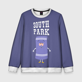 Детский свитшот 3D с принтом South Park Полотенчико в Белгороде, 100% полиэстер | свободная посадка, прямой крой, мягкая тканевая резинка на рукавах и понизу свитшота | south park | баттерс | кайл | кени | кеннет | кенни | мультик | саус парк | стэнли | эрик | южный парк